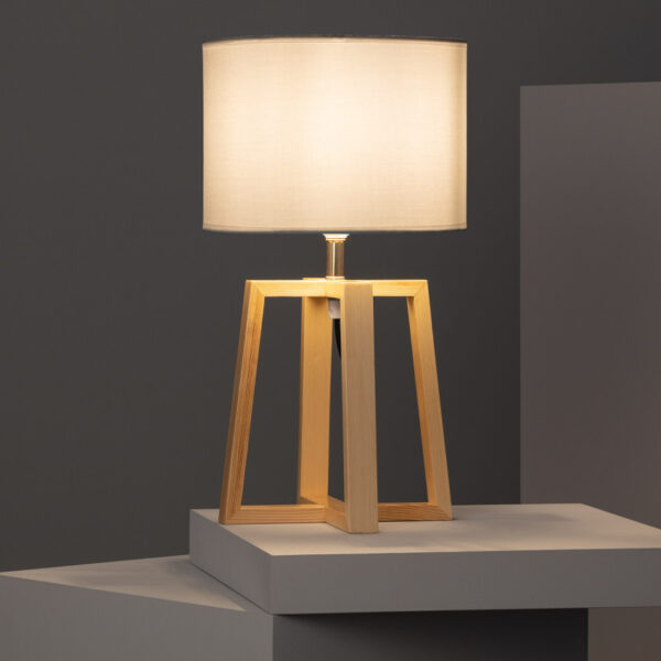 LAMPADA DA TAVOLO CAPOTE BIANCA 220V KORS E27 - immagine 2