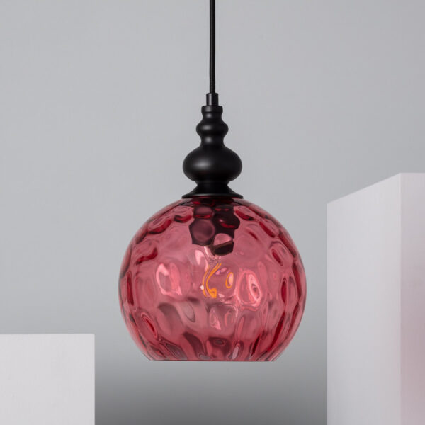 LAMPADA A SOSPENSIONE SALE ROSSO LAMPONE