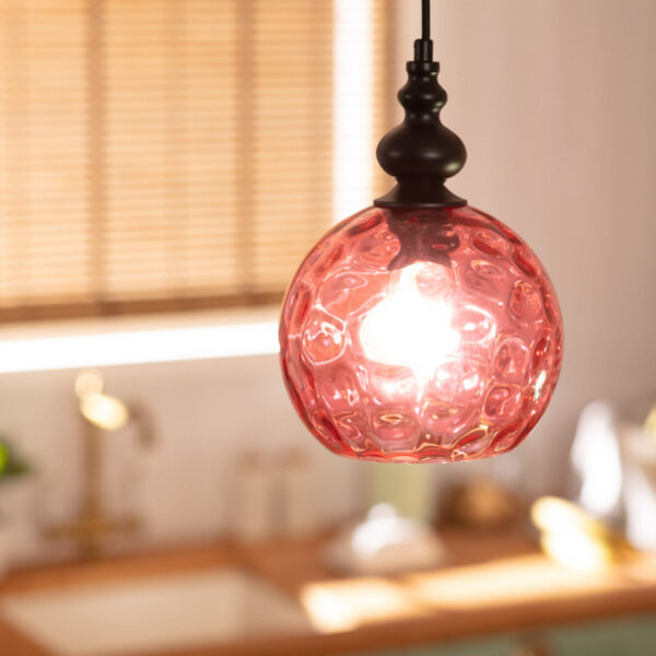 LAMPADA A SOSPENSIONE SALE ROSSO LAMPONE - immagine 4