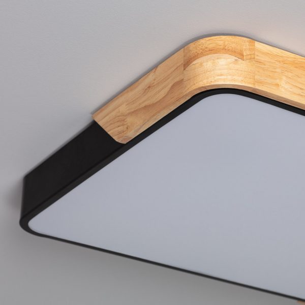 PLAFONIERA RETTANGOLARE NERA SEMI-DAR 30W - immagine 7
